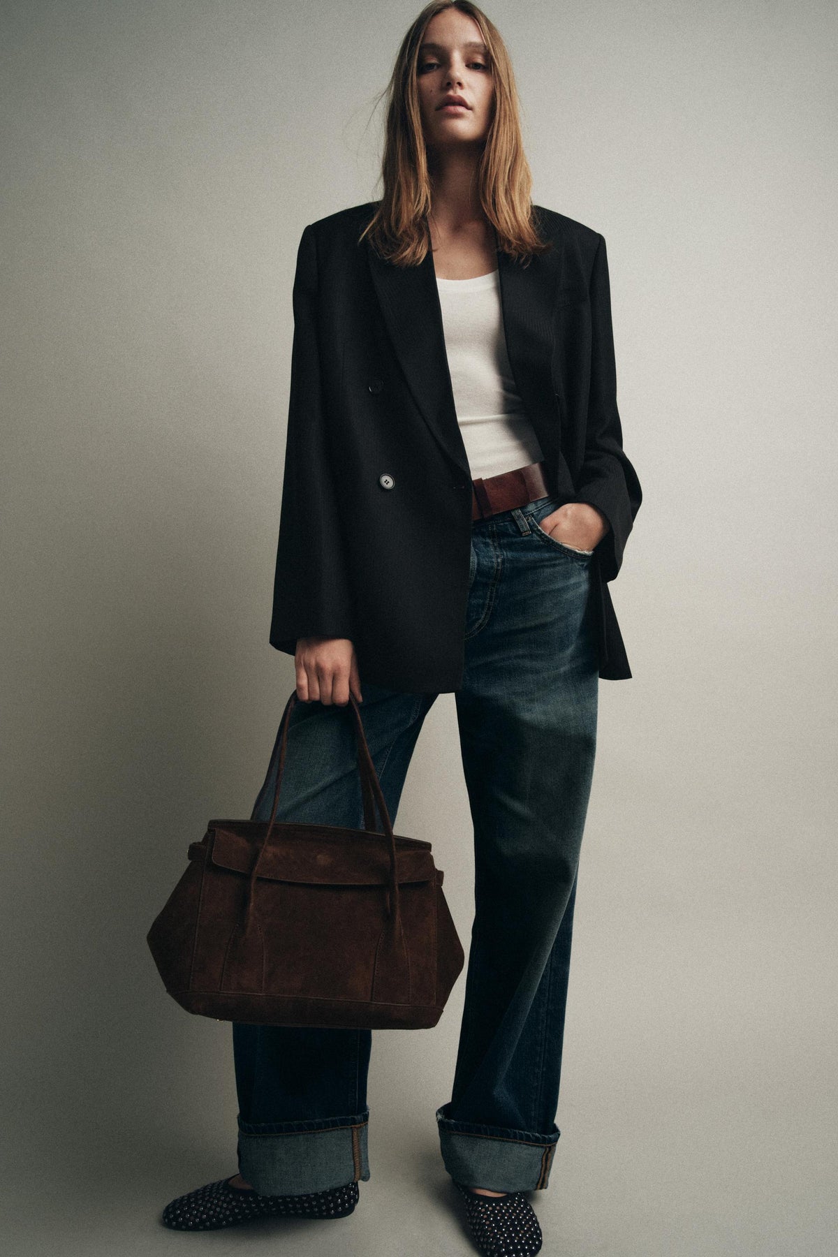 City-Tasche aus Wildleder