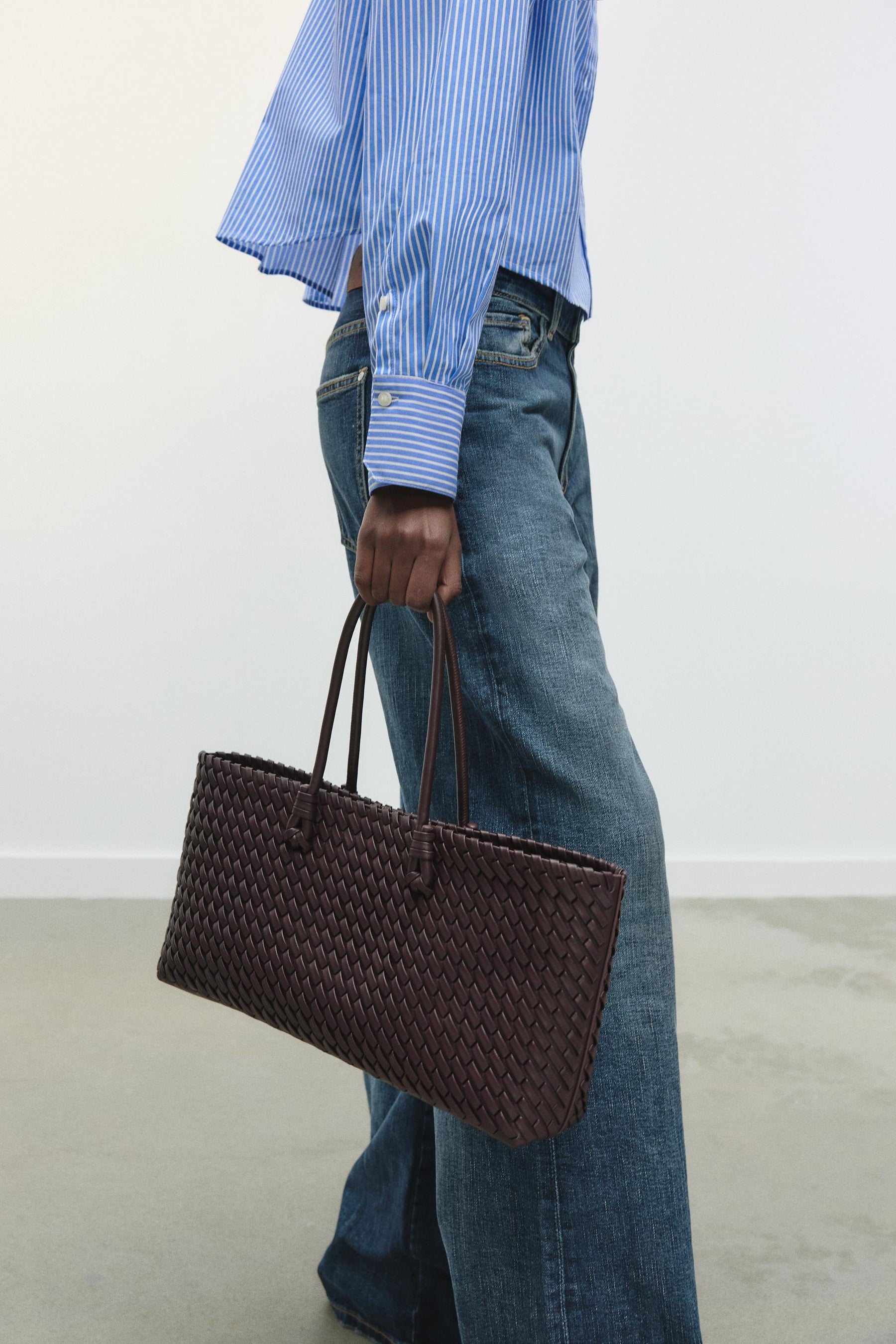 Braided Elongated Tote Bag