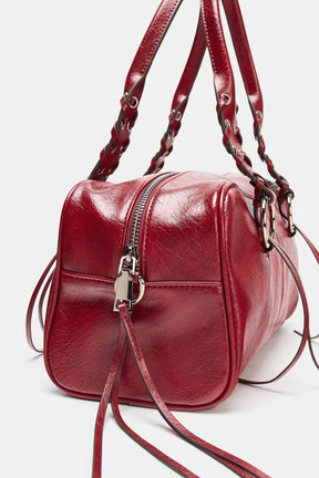 Crackled Effect Bowling Bag