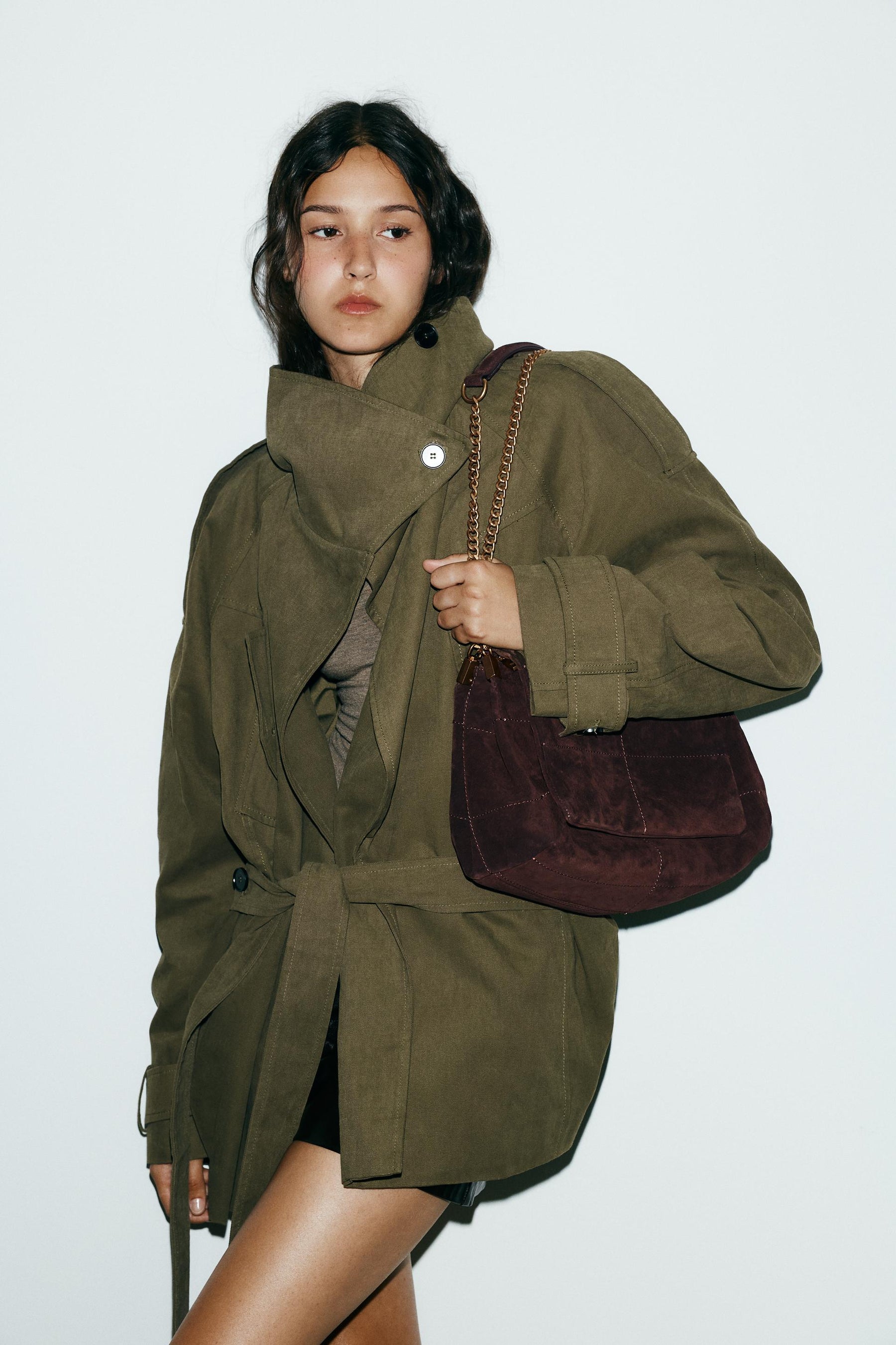 Schultertasche aus Leder