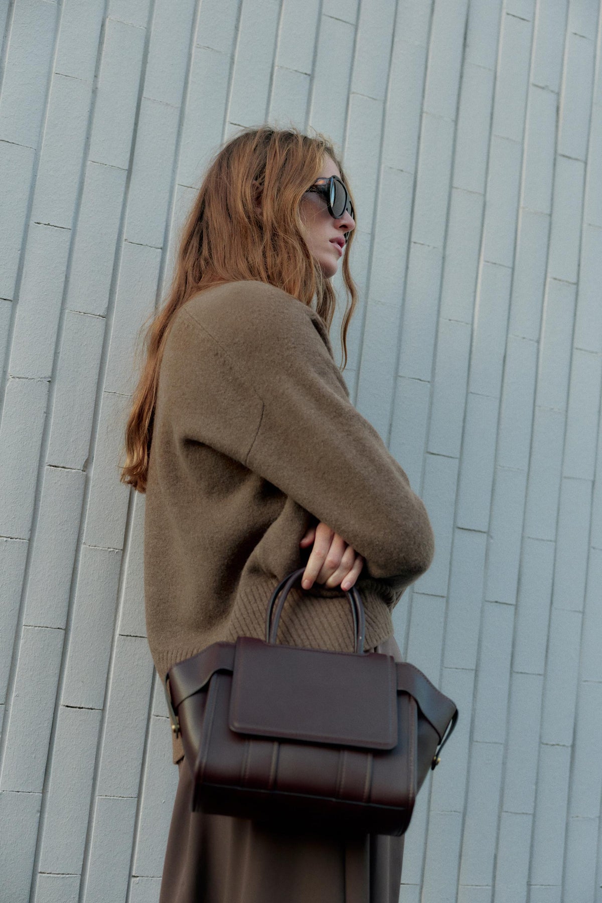 City-Tasche mit Überschlag