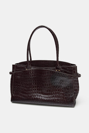 Embossed Leather City Bag