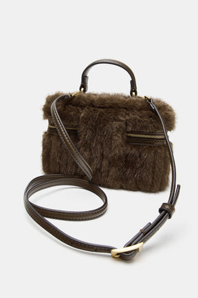 FAUX FUR HANDBAG