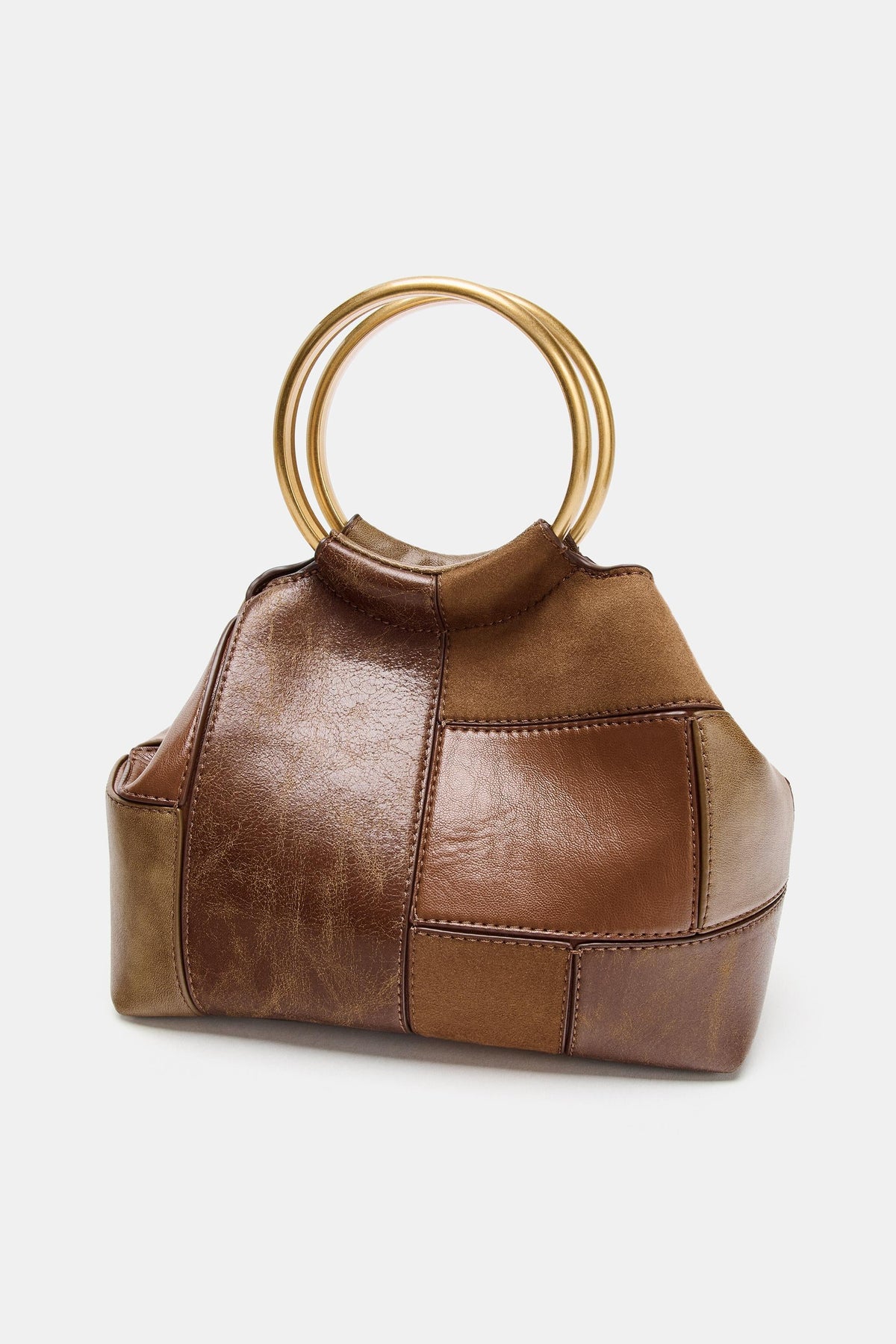 PATCHWORK MINI BUCKET BAG