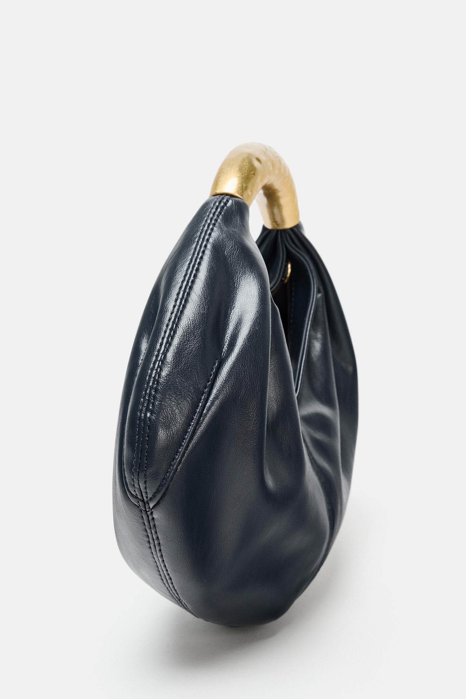 METAL HANDLE HANDBAG