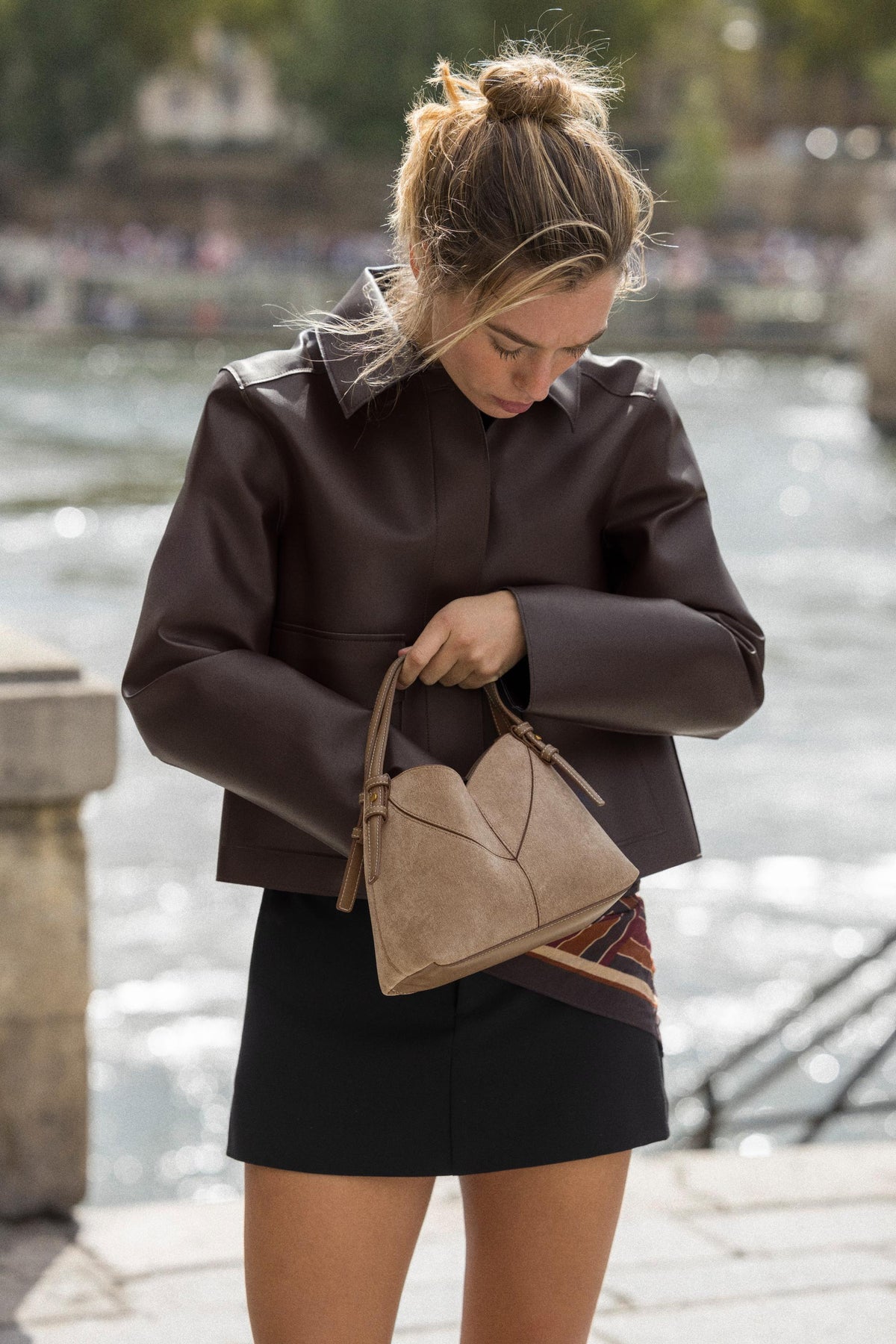 Topstitch Mini Tote Bag