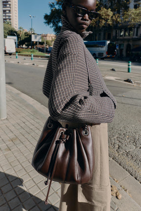 Gathered Bucket Bag Chain