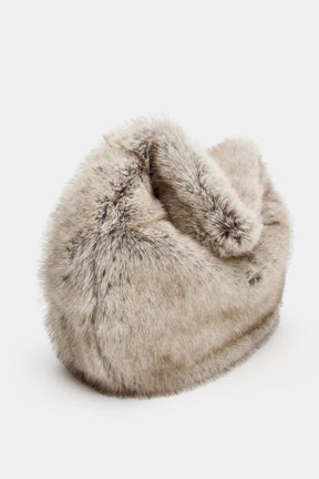Faux Fur Bucket Bag