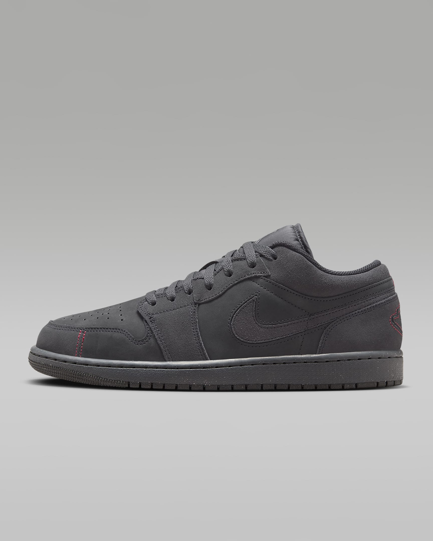 Air Jordan 1 Low SE Craft - Dark Smoke Grey/Varsity Red/Schwarz