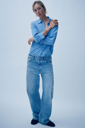 Loose Straight Mid-Waist Jeans